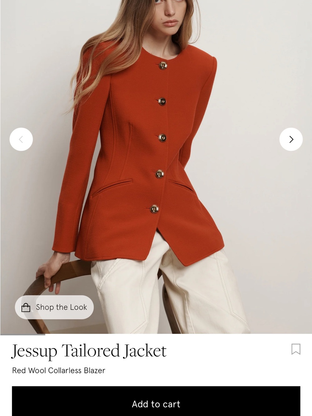 Veronica Beard Jessup Tailored Jacket in Red-Orange